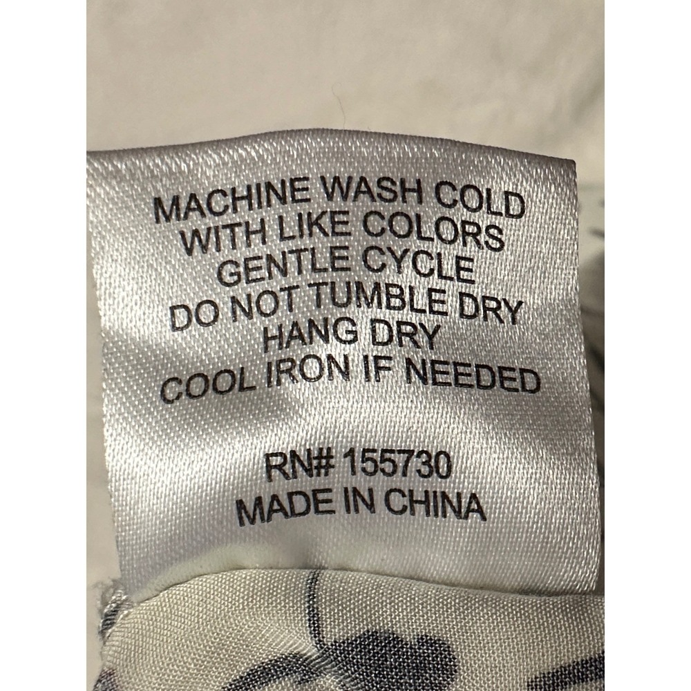 Jane and Delancey Birds on a Wire Shirt Womens 1X Rayon Roll Tab Sleeve Blouse - Picture 11 of 15